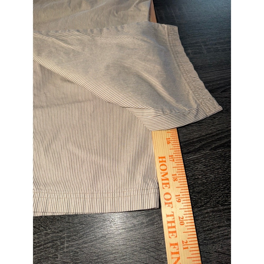 St. John's Bay Woman 16W Stretch Tan Striped Capri Pants Plus Size Casual - Picture 6 of 6